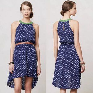 Anthopologie Lilka Blue Polka Dot Dress